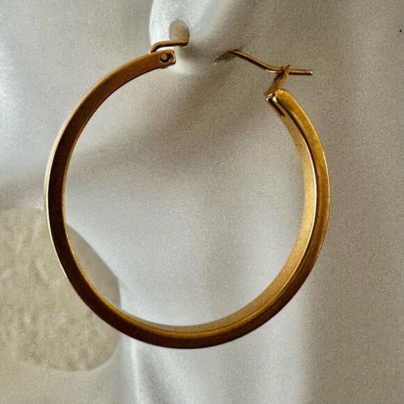 Gold plated  hoop earrings - Picture 4 of 8